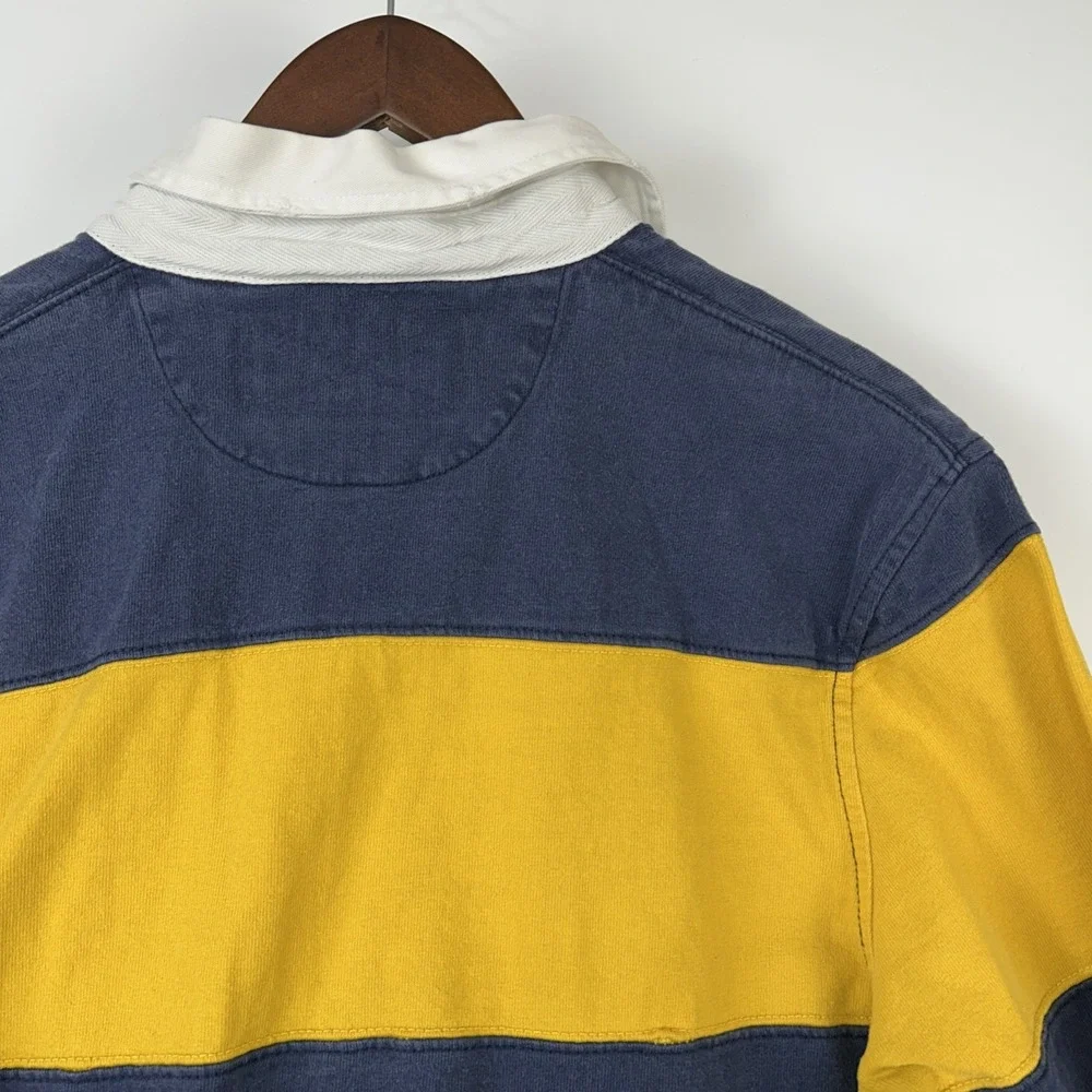 Vintage American Eagle Mens Rugby Polo Shirt Size L Cotton Preppy Sportswear - Picture 15 of 16
